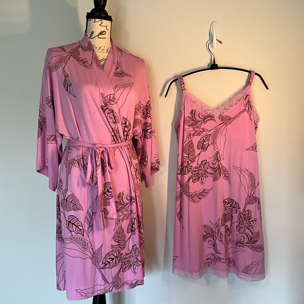Soma Lavender Leaf Print Sleepwear